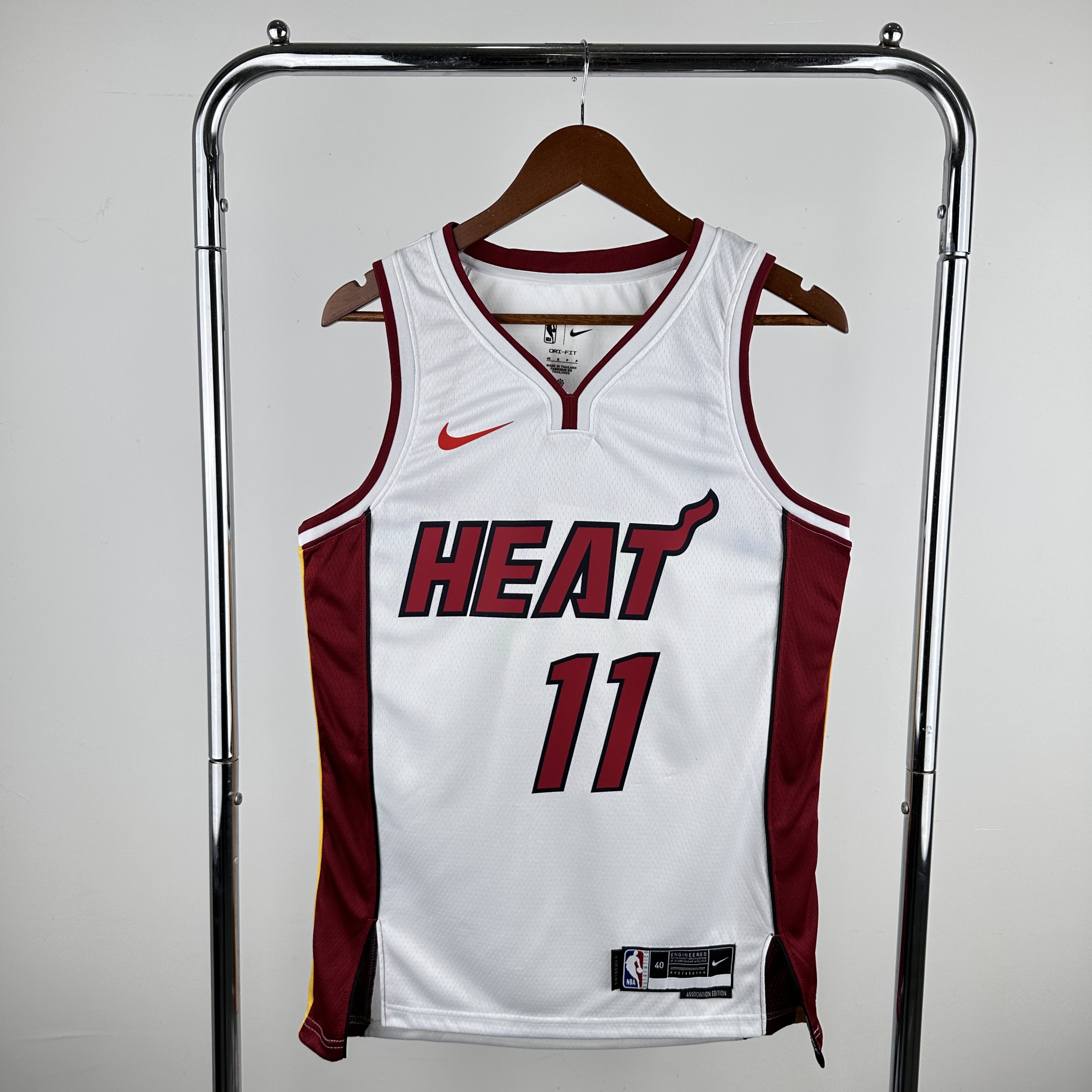 Men Miami Heat #11 Jaquez jr White Nike 2024 NBA Jersey